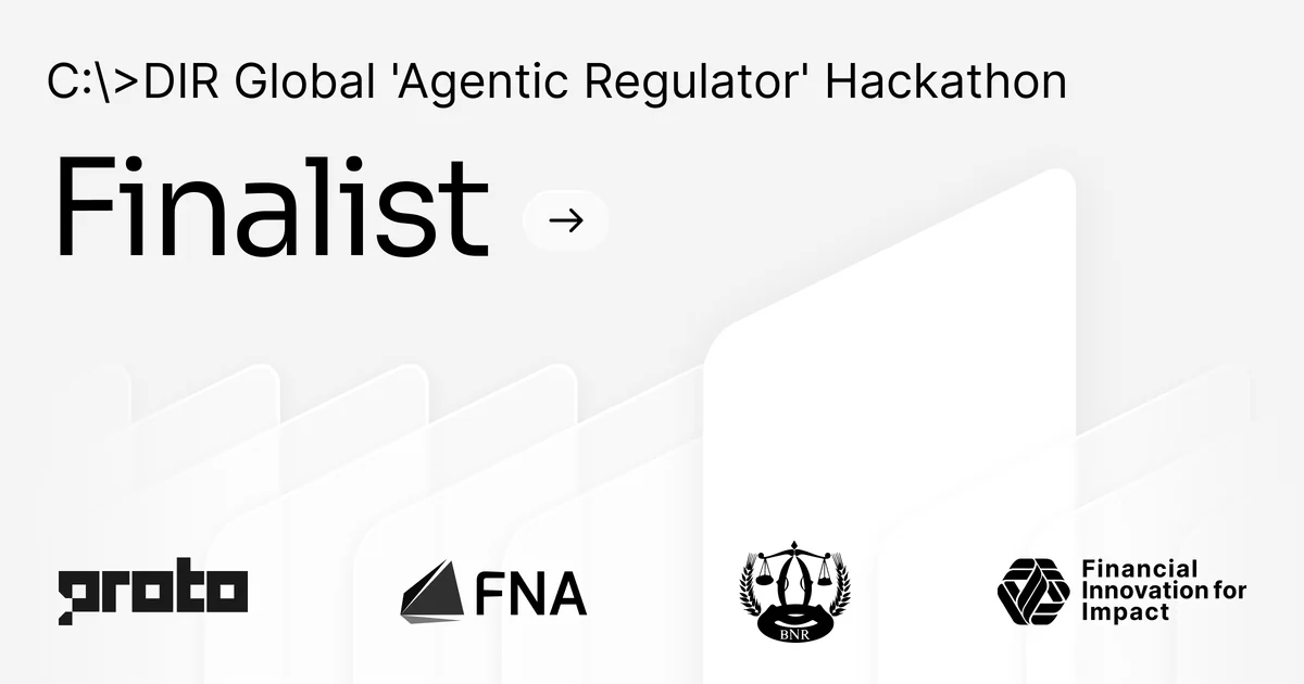 Proto named finalist in the C:\>DIR Global 'Agentic Regulator' Hackathon